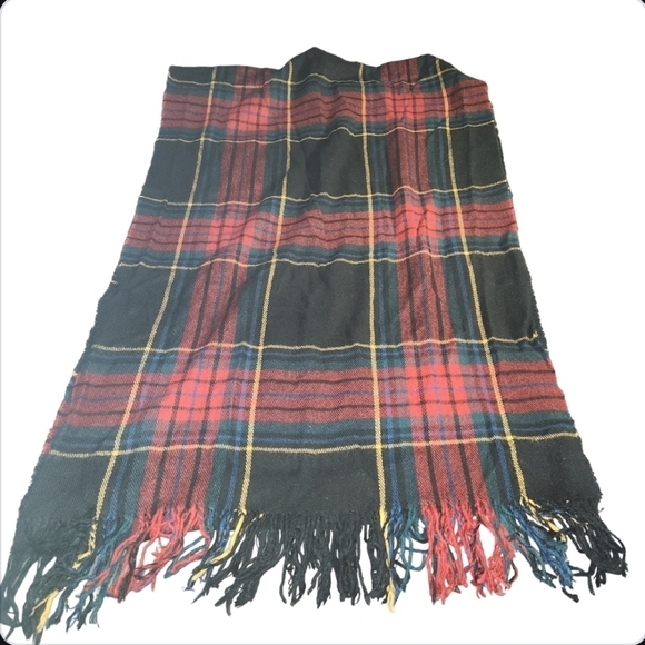Oversized plaid scarf - Picture 1 of 5